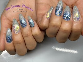 【自爪ネイル】ラメグラデ