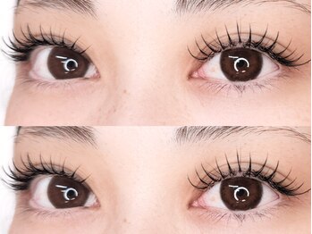 ノンチェ 大阪梅田店(Nonche)の写真/【下りまつ毛でもぱっちりマツエクOK】パリエクで上がるマツエクを楽しめる!まつげパーマ×LEDマツエク対応