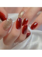 ベルテルナエス(belleterna S.)/cassis red × gold glitter
