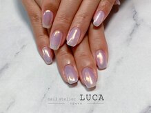 ネイルアトリエルカ(nail atelier LUCA)/M-712 大人可愛いオーロラネイル
