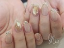 マグネットネイル+爪先きらきら