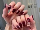 透明感×ボルドー×大人ネイル