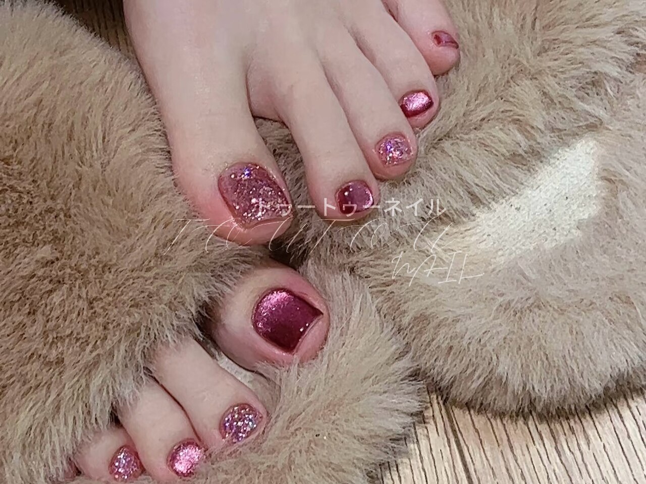 【フットネイル】pink shell フットネイルチップ フットネイル】pink shell フットネイルチップ（夏/フット