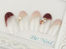 ビーネイル(Be NaiL)/グレージュのななめフレンチ
