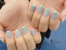 アイネイルズ 渋谷店(I nails)/くすみブルー￥9,980[渋谷]