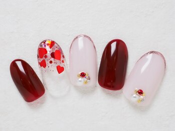 シックネイル(CHIC nail)/ハートホログラムアート