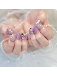 冬にぴったり♪雪だるまネイル