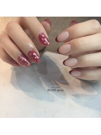 ハートホロのアシメネイル