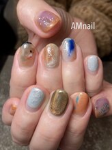エーエムネイル(Am:nail)/青がポイントニュアンス