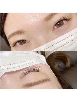 ラフ アイラッシュ 佐倉店(La:ugh eyelash)/darkbrownフラットラッシュ120本
