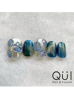 花、ミラー　春　夏ネイル