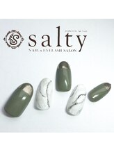 ネイルアンドアイラッシュサロン ソルティ 寺田町(salty)/ミラーフレンチ