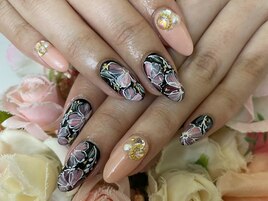 【高】大人フラワーネイル