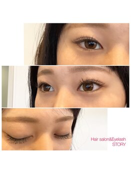 ヘアサロンアンドアイラッシュ ストーリー(Hairsalon&Eyelash STORY)/自まつ毛みたいなエクステ♪