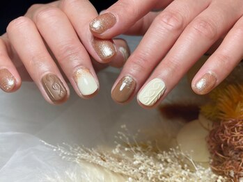 サロンドフォーエイチ(salon de 4H)/冬の定番！ニットネイル☆