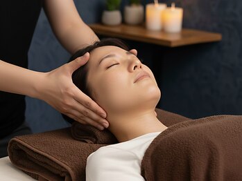 らくあん 三萩野院の写真/≪首&肩のケア付き！極上ドライヘッドマッサージ45分￥3400≫極上のヘッドマッサージでリラックスタイム♪
