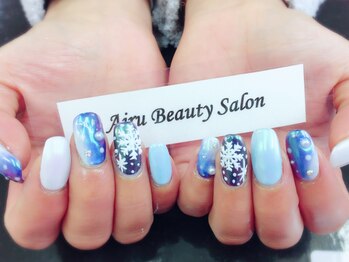 アイル ビューティーサロン(Airu Beauty Salon)/オーロラヴェールに結晶ネイル