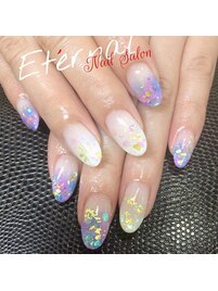 ギャラクシー風ニュアンスネイル