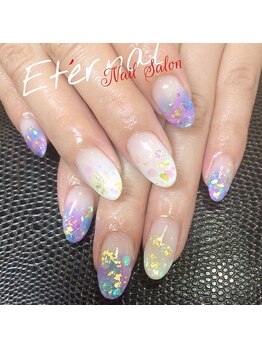 エターナル エムザ店(Eternal)/ギャラクシー風ニュアンスネイル