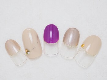 シックネイル(CHIC nail)/大人 オーバル フレンチ