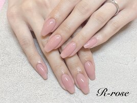 ピンクワンカラーネイル