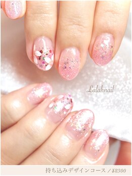 ララァネイル(Lalah Nail)/お客様ネイル☆手描きフラワー