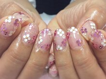 ネイルネイル 南森町店(nailnail)/クリア×キラキラが可愛すぎる♪