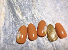 キキネイル たまプラーザ店(kikinail)/9月定額A オレンジネイル