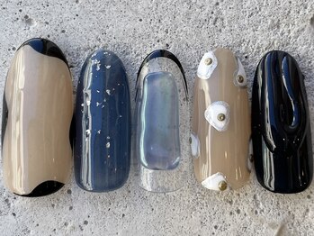 フリークネイル(FREAK Nail)/個性派ニュアンス天然石 ¥10000