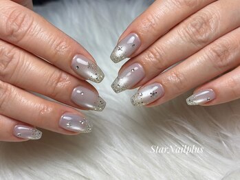 スターネイルプラス 福岡天神西通り店(Star Nail plus)/マグネット×雪の結晶ネイル