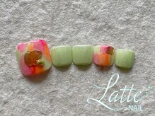 ラテネイル(Latte Nail)/2月定額デザイン　Foot ver.