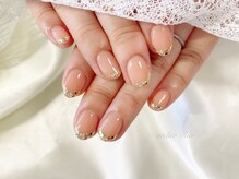 アトリエ リア(atelier Ria)/ゴールドホロラインの上品ネイル