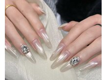 アモールビューティー 新宿店(Amor Beauty)/チップ長さだしマグネットネイル