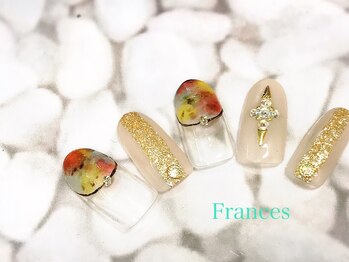 フランセス(Frances)/お花風タイダイ×スタッズアート