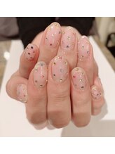 ネイルサロン リスタ(Rista)/カラフルストーン　うるうる　