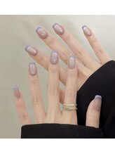 リラネイルサロン/マグネットワンカラー+フレンチ