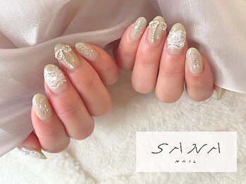 サナネイル(Sana nail)の写真/【華やかネイルが得意なサロン】ブライダル・イベントネイルもお任せ◎上品×華やかデザイン