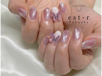エストアール 博多口店(est-r.)/＃蝶々ネイル