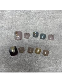 シェル×フットネイル