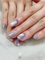 アバネイル 藤が丘(AVA NAIL)&nbsp;オーロラ×マグネット水滴のようなぷっくりで梅雨の時期に◎