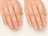短い爪を美しく☆長さ出し10本+ジェルネイル