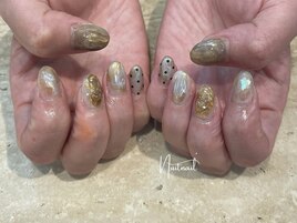 奥行きニュアンスネイル