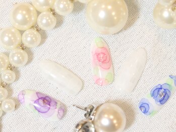 ネイルサロン べルフ(nail salon Verf)/手書き水彩フラワー