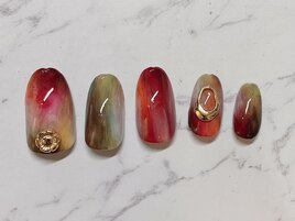 秋色ネイル　7700円