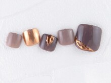 ナル バイ ネイルブレイク(Nalu by Nail Break)/ミラーネイル×ブラウン