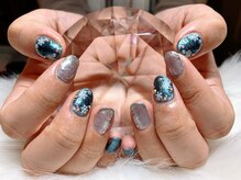 アムルーズ(Amoureuse)/冬のマグネットネイル♪