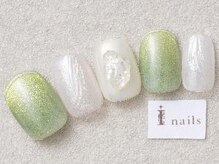 アイネイルズ 三宮店(I nails)/グリーンマグぷっくり