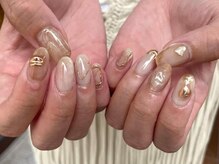 アイネイルズ 三宮店(I nails)/淡色ゴールドニュアンス￥8500