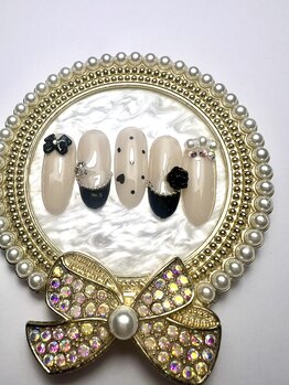 ブリリアント/#韓国風ワンホンネイル