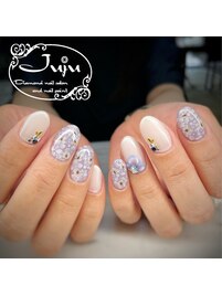 エアジェルアート紫陽花と押し花